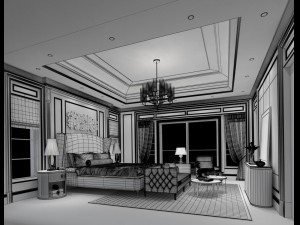 deluxe master bedroom design 128 Model 3D