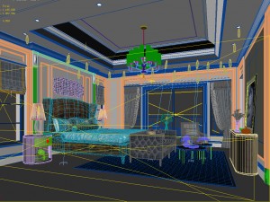deluxe master bedroom design 128 Model 3D