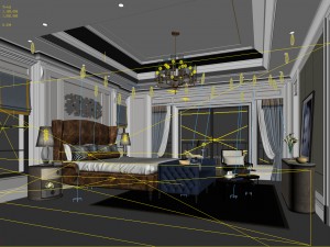 deluxe master bedroom design 128 Model 3D