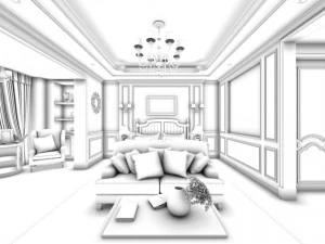 deluxe master bedroom design 129 3D Model