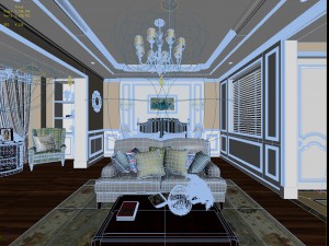deluxe master bedroom design 129 Model 3D