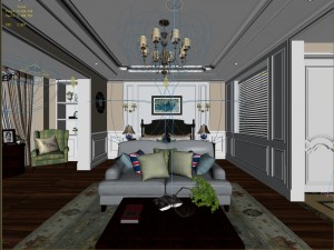 deluxe master bedroom design 129 Model 3D