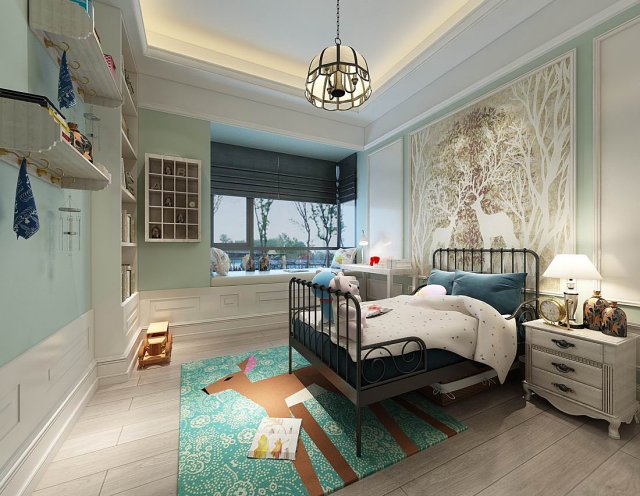 deluxe master bedroom design 130 Modelo 3D .c4d .max .obj .3ds .fbx .stl .blend 