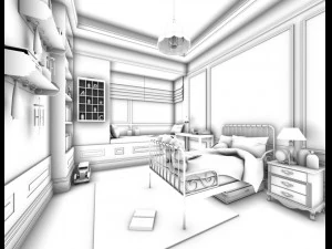 deluxe master bedroom design 130 3D Model