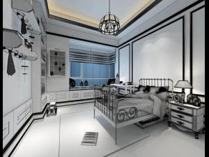 deluxe master bedroom design 130 3D Model