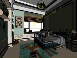 deluxe master bedroom design 130 3D Model