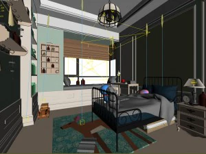 deluxe master bedroom design 130 3D Model