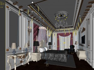 deluxe master bedroom design 131 3D Модель