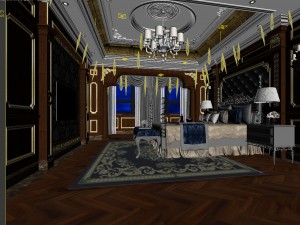 deluxe master bedroom design 132 3D 모델