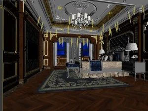 deluxe master bedroom design 132 3D Model