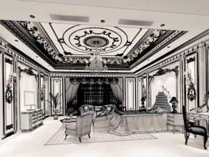 deluxe master bedroom design 134 3D Model