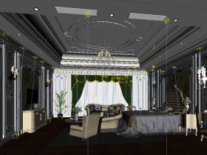 deluxe master bedroom design 134 3D Model