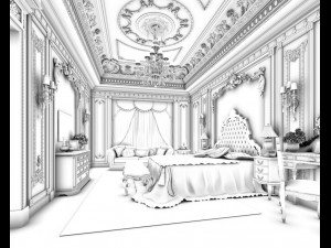 deluxe master bedroom design 135 3D Model