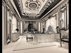 deluxe master bedroom design 135 3D Model