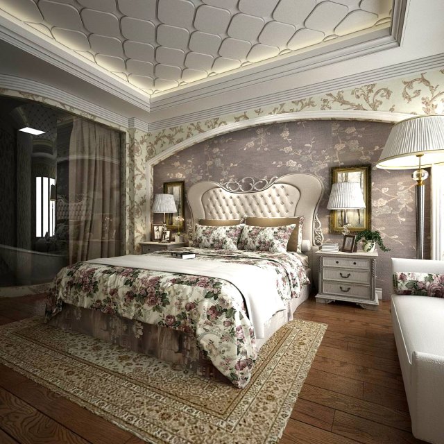 deluxe master bedroom design 136 Modello 3D .c4d .max .obj .3ds .fbx .stl .blend 