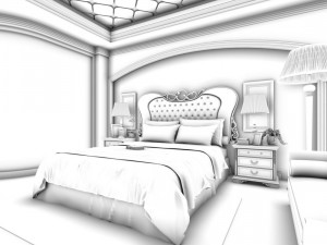 deluxe master bedroom design 136 Modello 3D