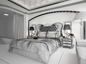 deluxe master bedroom design 136 Modello 3D