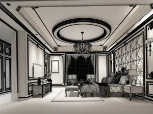 deluxe master bedroom design 138 3D Model
