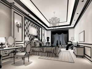 deluxe master bedroom design 139 3D Model