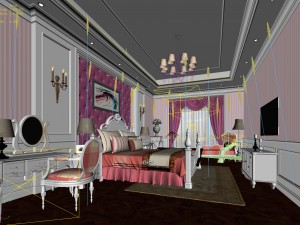 deluxe master bedroom design 139 3D Model