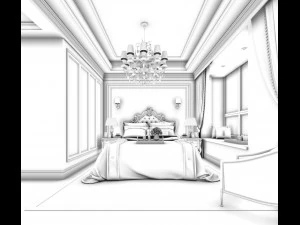 deluxe master bedroom design 140 3D Model