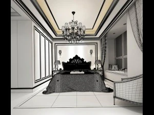 deluxe master bedroom design 140 3D Model