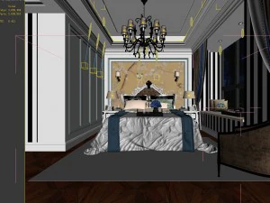 deluxe master bedroom design 140 3D Model