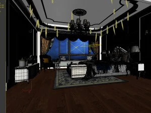 deluxe master bedroom design 141 3D Model