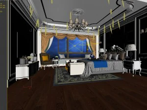 deluxe master bedroom design 141 3D Model