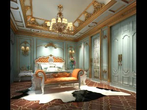 deluxe master bedroom design 142 3D Model