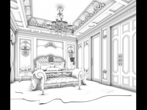 deluxe master bedroom design 142 3D Модель