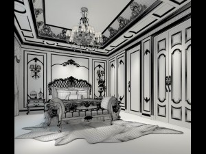 deluxe master bedroom design 142 3D Модель