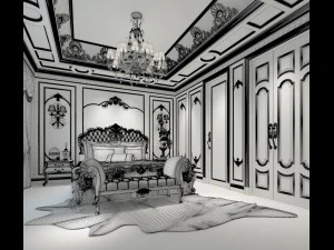 deluxe master bedroom design 142 3D Model