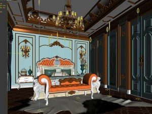 deluxe master bedroom design 142 3D Model