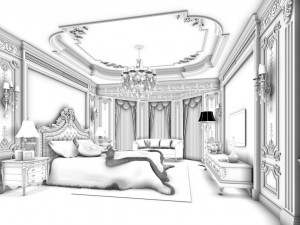 deluxe master bedroom design 143 3D 모델