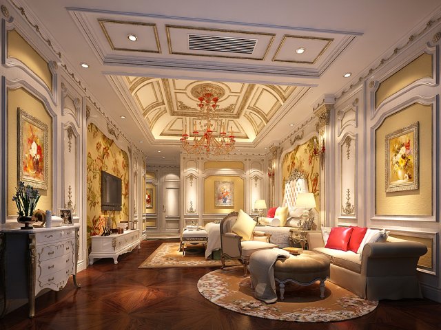 deluxe master bedroom design 144 3D मॉडल .c4d .max .obj .3ds .fbx .stl .blend 