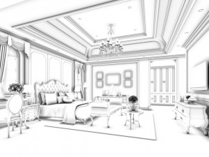 deluxe master bedroom design 146 Modello 3D