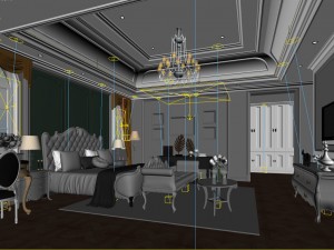 deluxe master bedroom design 146 Modello 3D