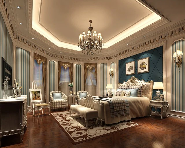 deluxe master bedroom design 147 3D Model .c4d .max .obj .3ds .fbx .stl .blend