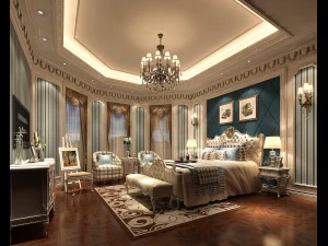 Розкішний дизайн спальні 147 3D Модель