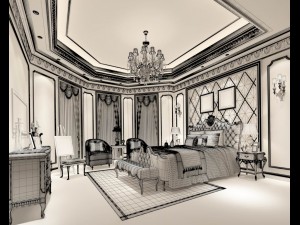 deluxe master bedroom design 147 3D Model