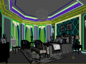 deluxe master bedroom design 147 3D Model