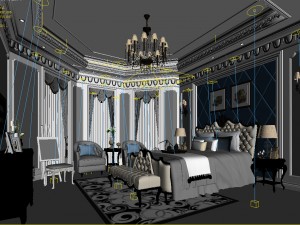deluxe master bedroom design 147 3D Model