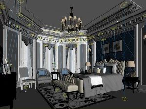 deluxe master bedroom design 147 3D Model