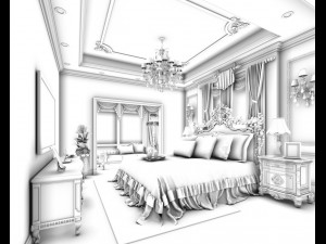 deluxe master bedroom design 148 3D Model