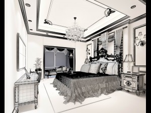 deluxe master bedroom design 148 3D Model