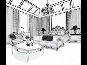deluxe master bedroom design 149 Modelo 3D