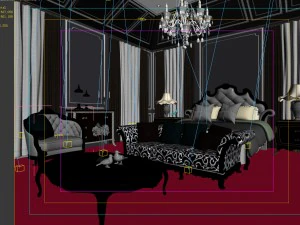 deluxe master bedroom design 149 3D Model