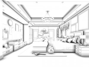 deluxe master bedroom design 150 3D मॉडल