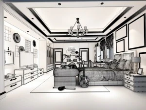 deluxe master bedroom design 150 3D Model